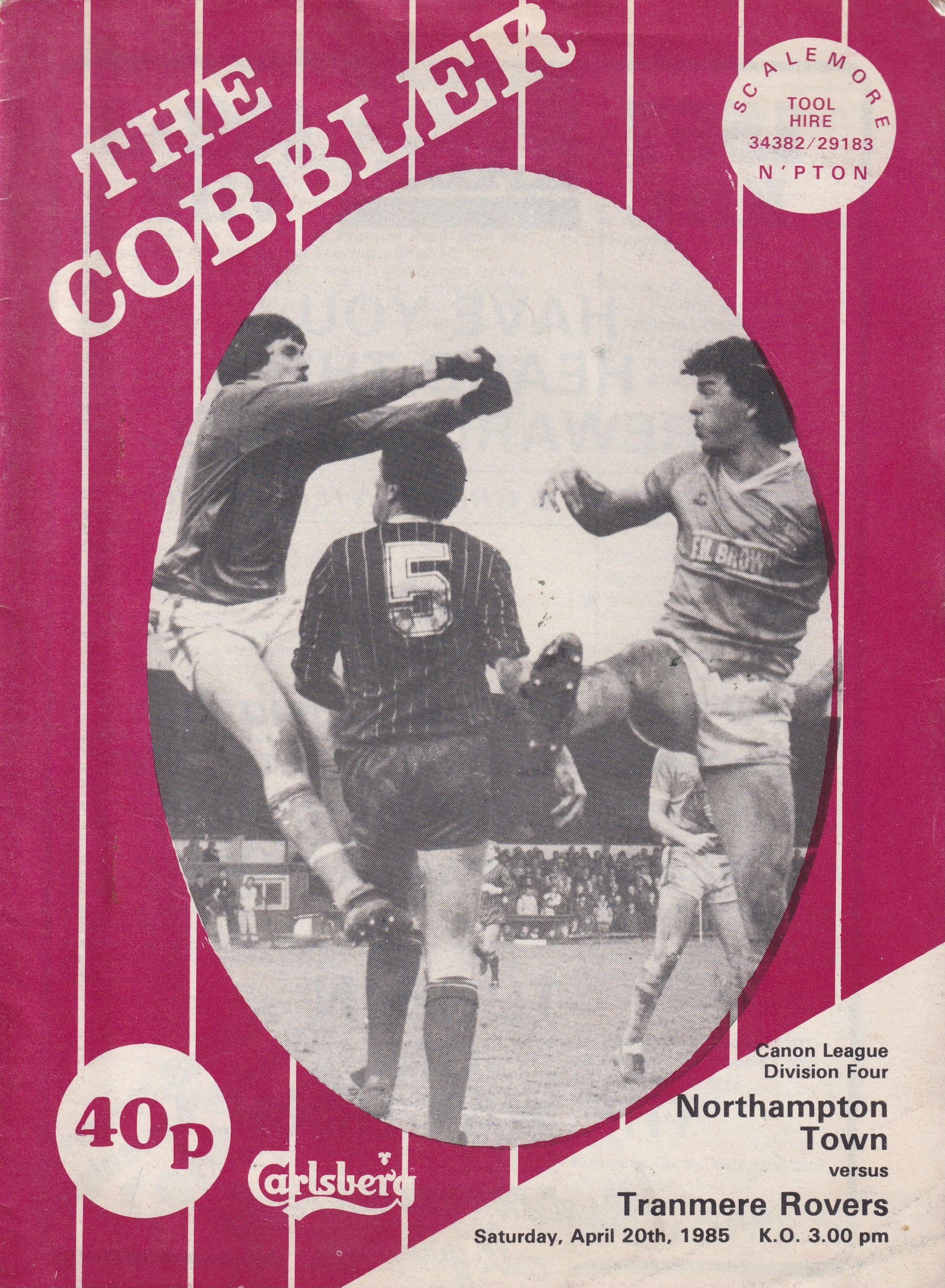 Northampton Town v Tranmere Rovers match programme